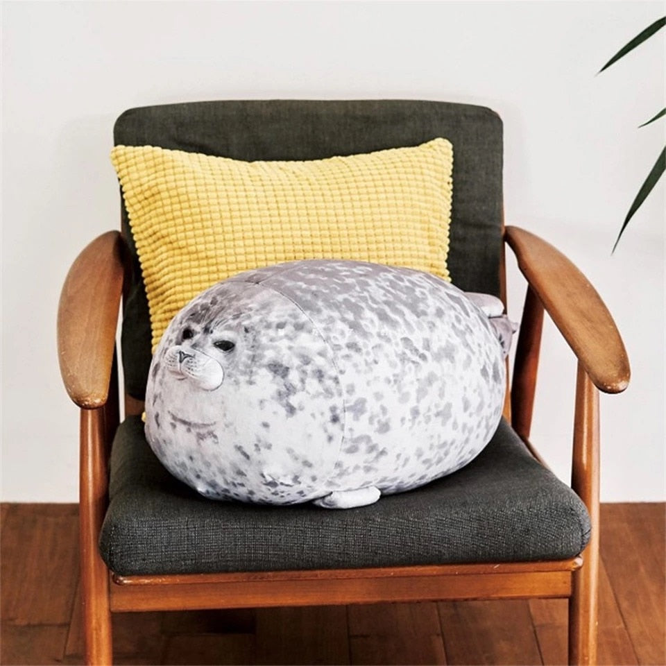 3D Novelty Seal Plush Toys Sea Lion Stuffed Throw Pillow Soft Seal Plush Party Hold Pillow Baby Sleeping Pillow Chair Cushion
