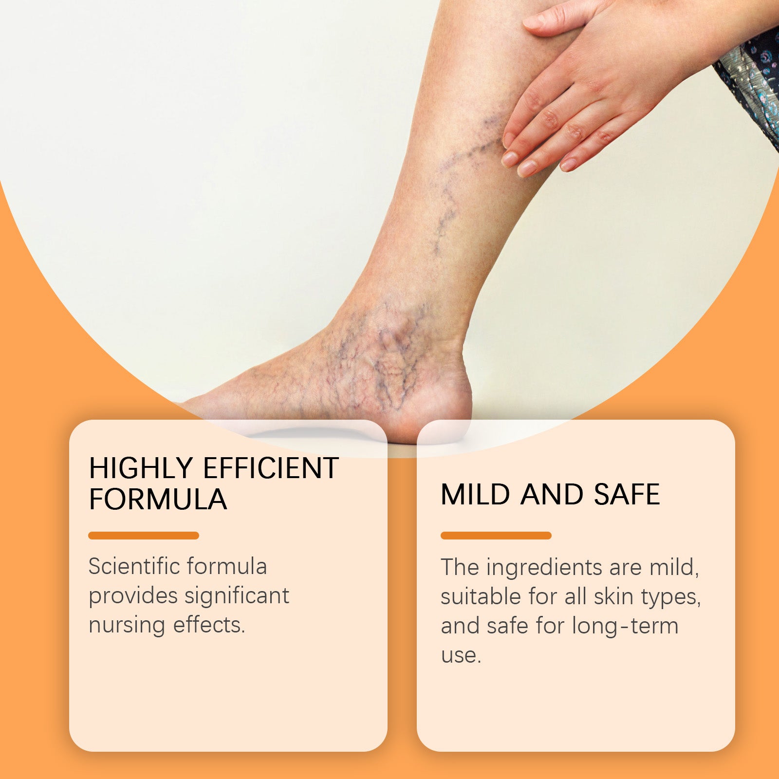 Leg Care Patch To Relieve Leg Discomfort, Blue Veins And Bumps Mild Formula To Protect Leg Vitality