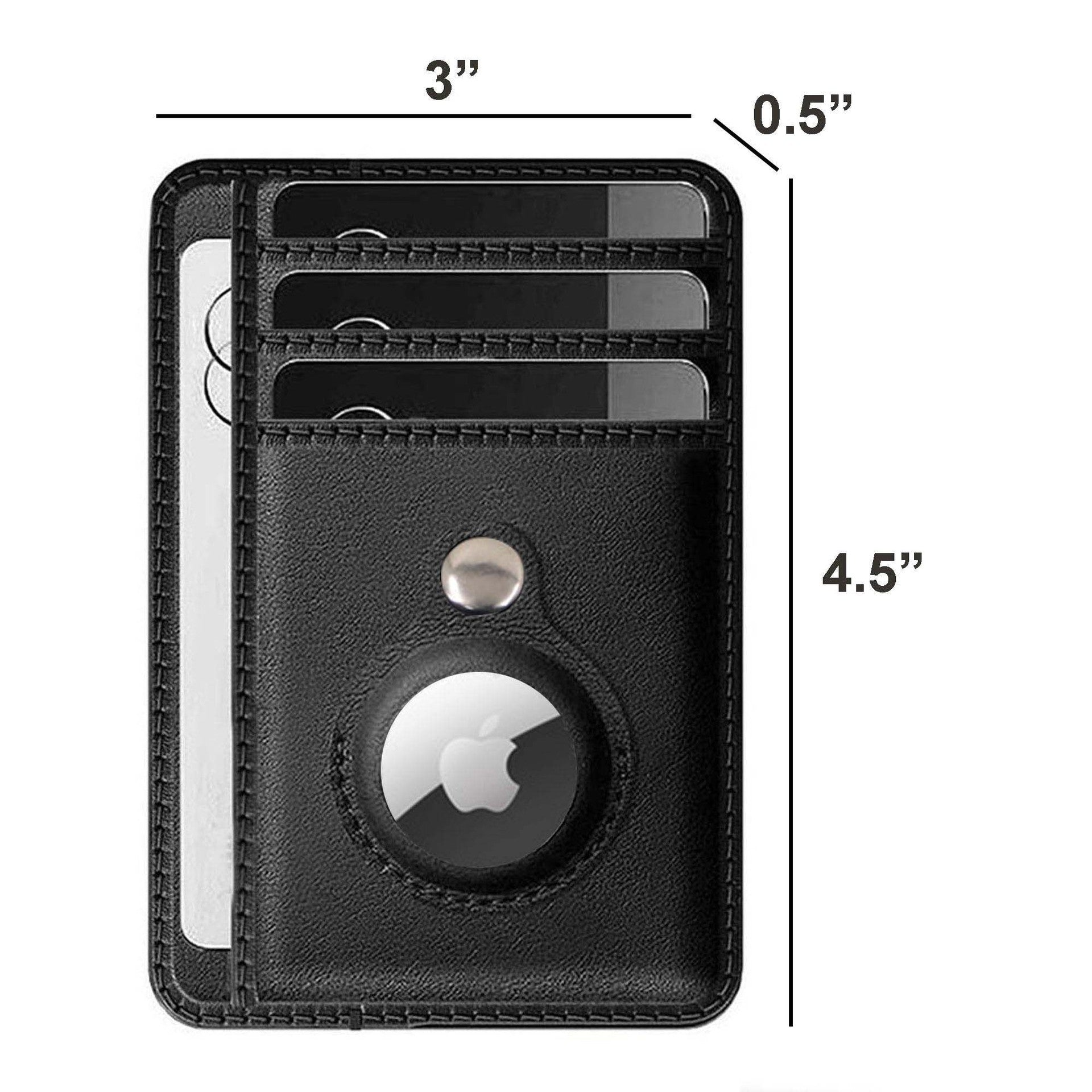 PU Leather Card Holder RFID Anti-Theft Swipe Card Bag With Tracker Bit Anti-Lost Card Holder Wallet