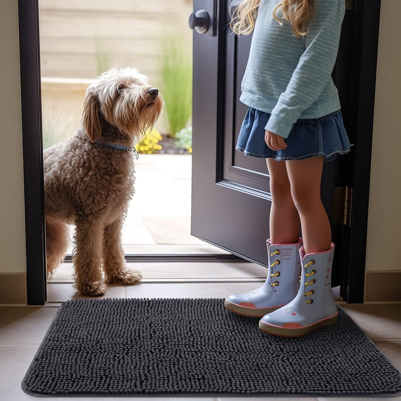 Thickened Snowy Pet Shower Mat, Highly Absorbent Pet Anti Slip Mat, Bathroom Floor Mat, Carpet