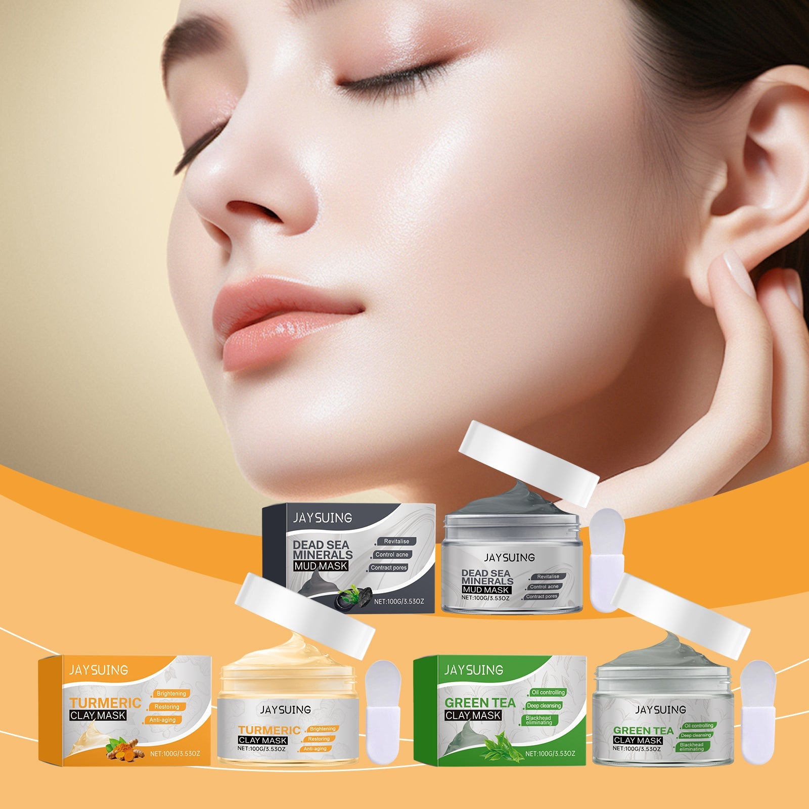 Facial Mud Mask Series Moisturizes And Controls Oil, Firming And Smoothing Facial Skin To Even Skin Tone