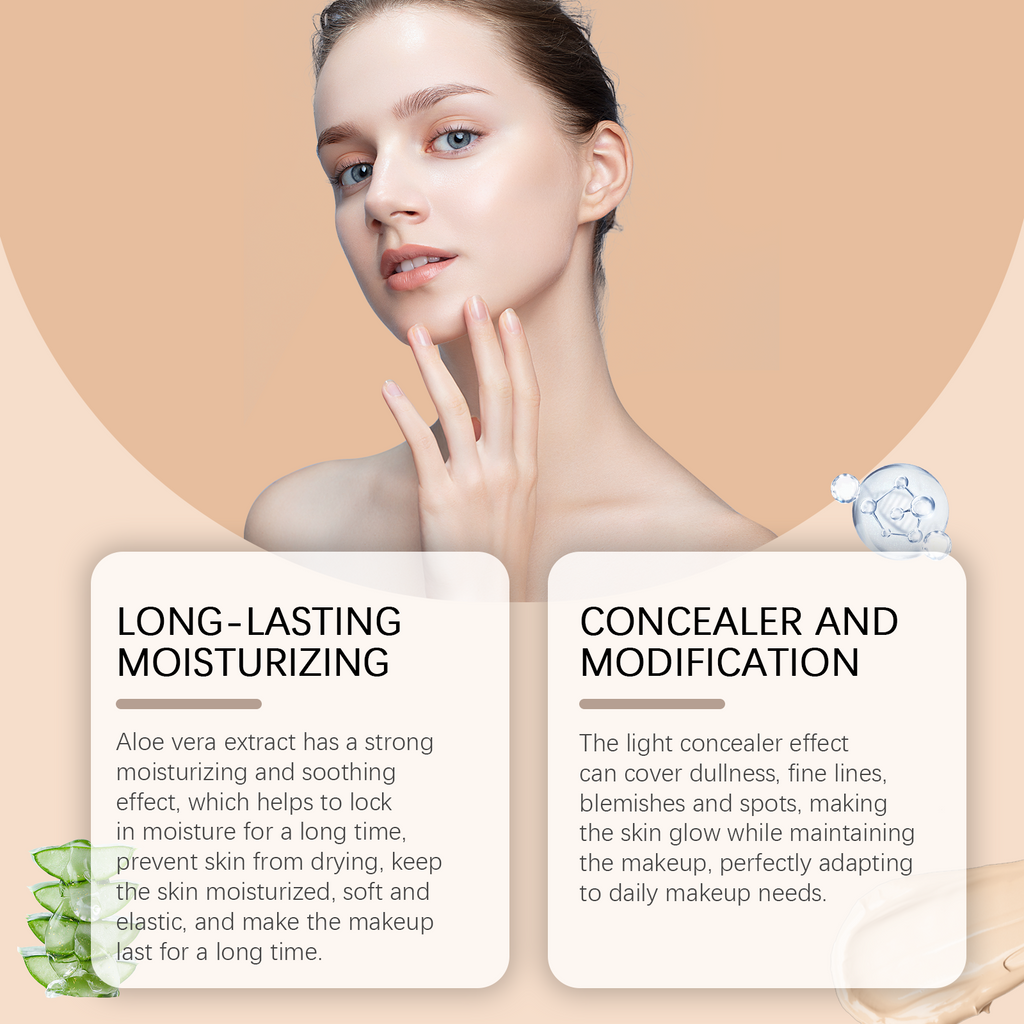 Moisturizing Concealer Foundation Light, Moisturizing, Brightening And Nourishing Skin Matte And Clear Oil Skin For Dry Skin