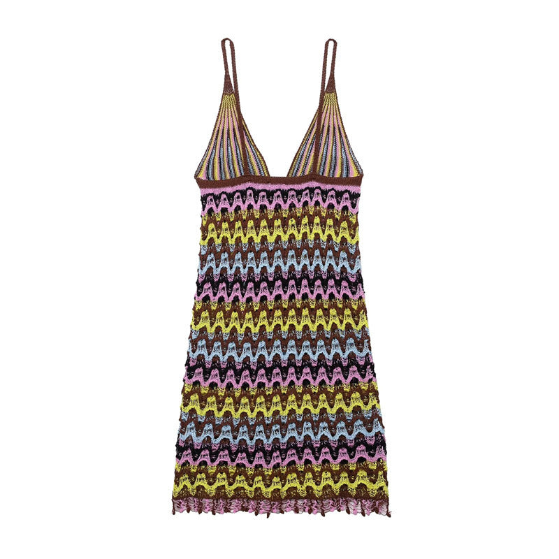 Sexy Backless Knitted DressStyle Fashion Women's Dress