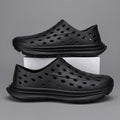 Hollow hole shoes for men one foot sandals fashionable and casual soft soled toe wrapped beach shoes