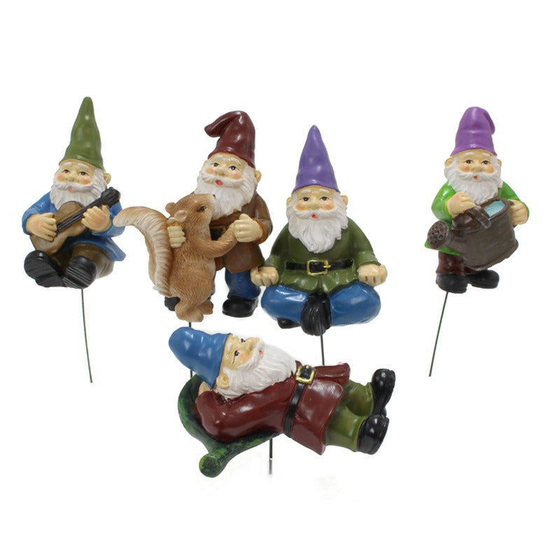 Resin Dwarf Flower Plantation Garden Fairy Potted Plant Insert