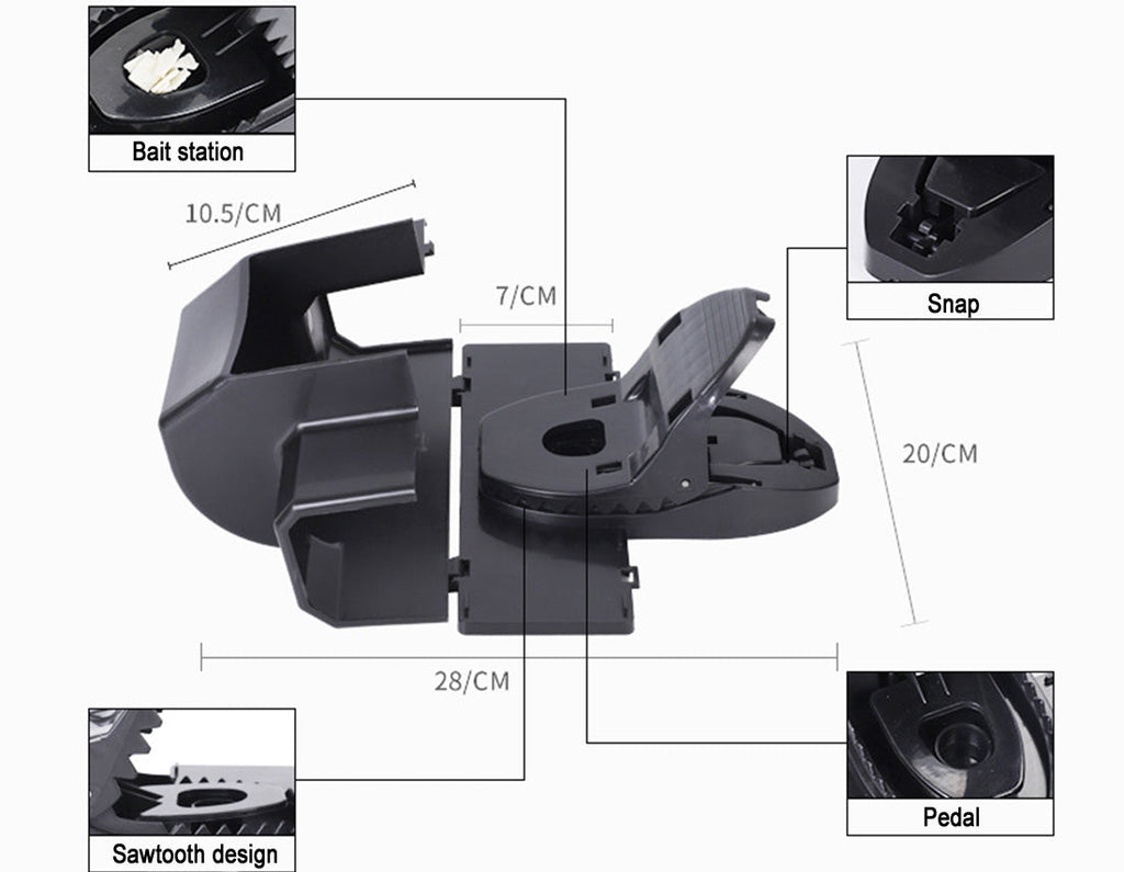 Safe Plastic Tunnel Rat Trap Humane Smart Rat Killer Cage Mice Rodent Animal Control Catch Bait Mouse Trap