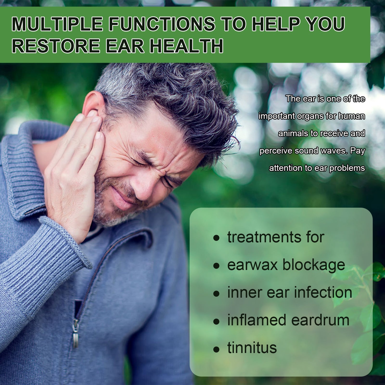 Ear Relief Relieves Blocked Inner Ear Ringing Ear Discomfort Ear Health Care Ear Drops