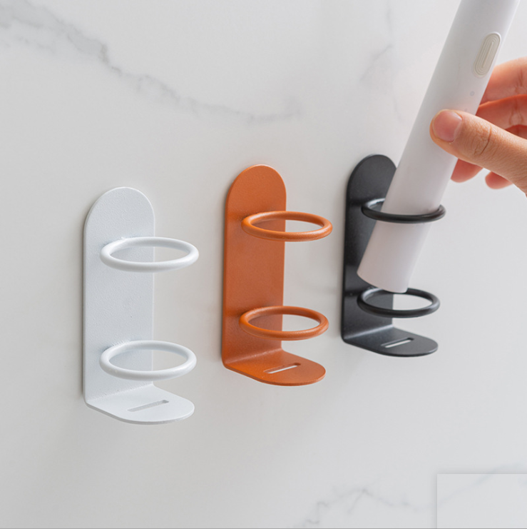 Bathroom Stainless Steel Stick Hook Wall Mounted Toothpaste and Toothbrush Holder Waterproof Electric Tooth Brush Holder