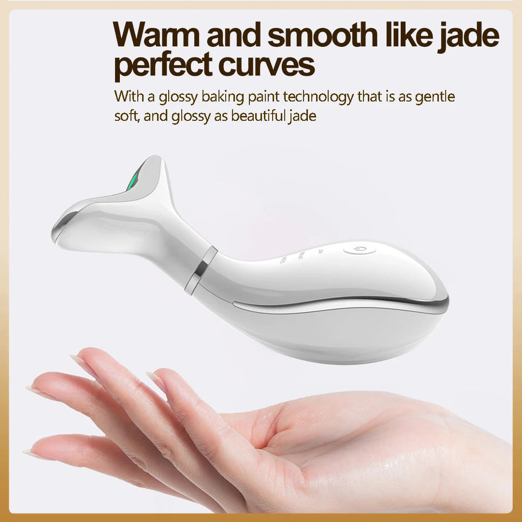 EMS Neck & Face Lifting Machine Skin Tightening Massager 3 Color LED Photon Facial Wrinkle Remover Newest Neck Beauty Device