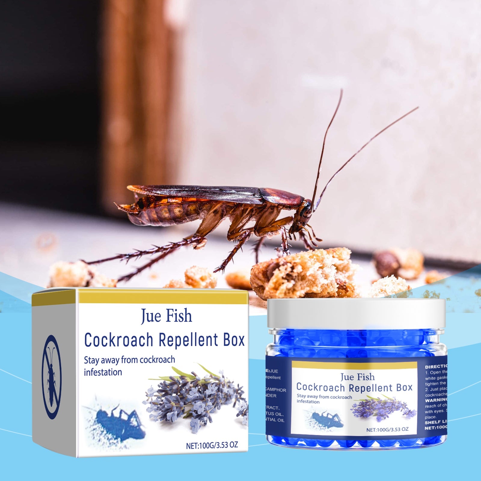 Cockroach Repellent Box, Cockroach Decoy Gel Plant Extract Cockroach Repellent Box