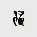 Simple modern versatile geometric monochrome black and white imitation cashmere living room floor mat