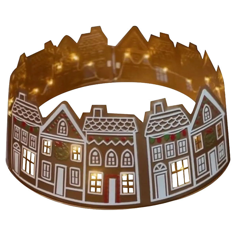 LED Gingerbread Christmas Tree Collar