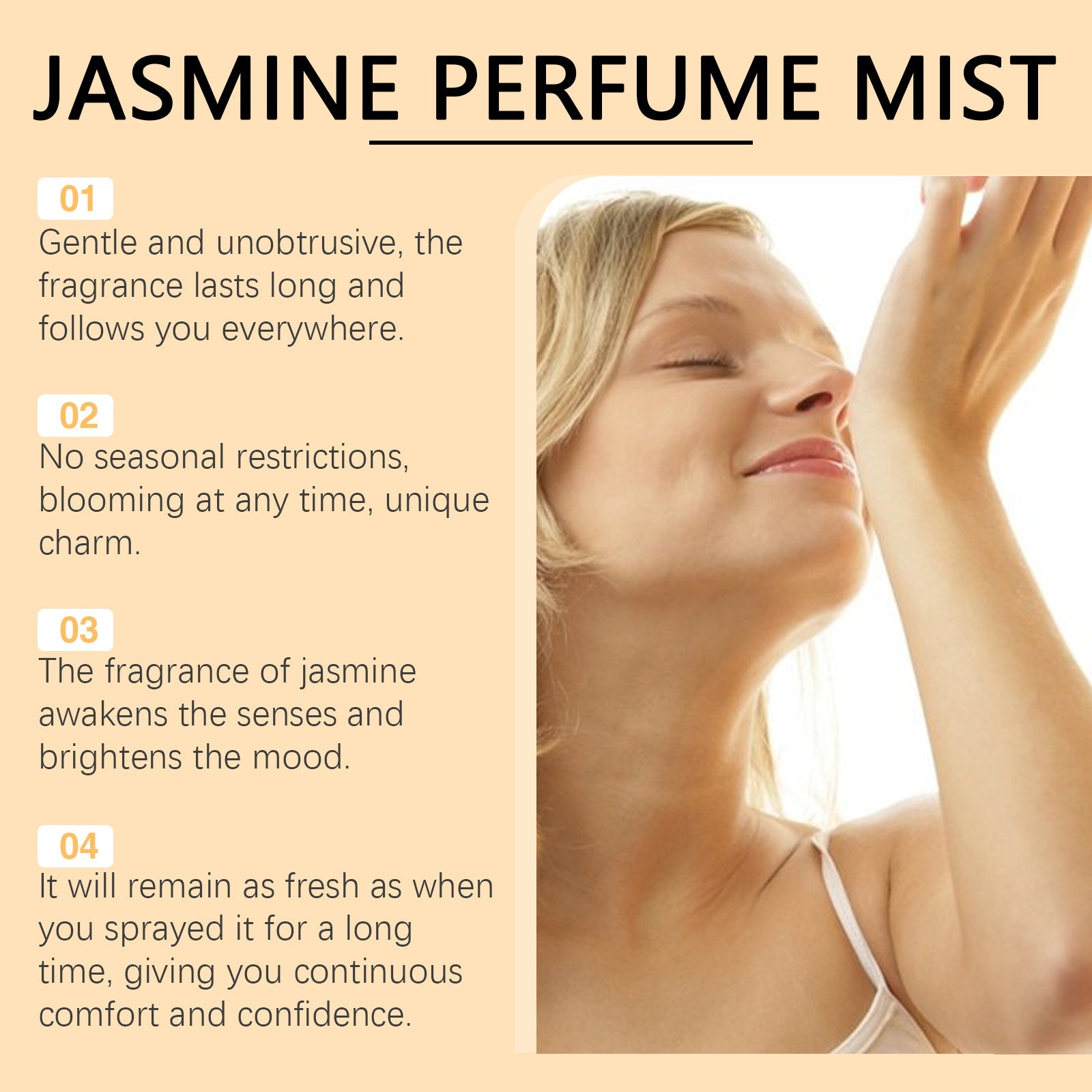Light Brazilian Perfume For Women Fresh And Natural Lasting Scent Jasmine Wood Scented Fragrance