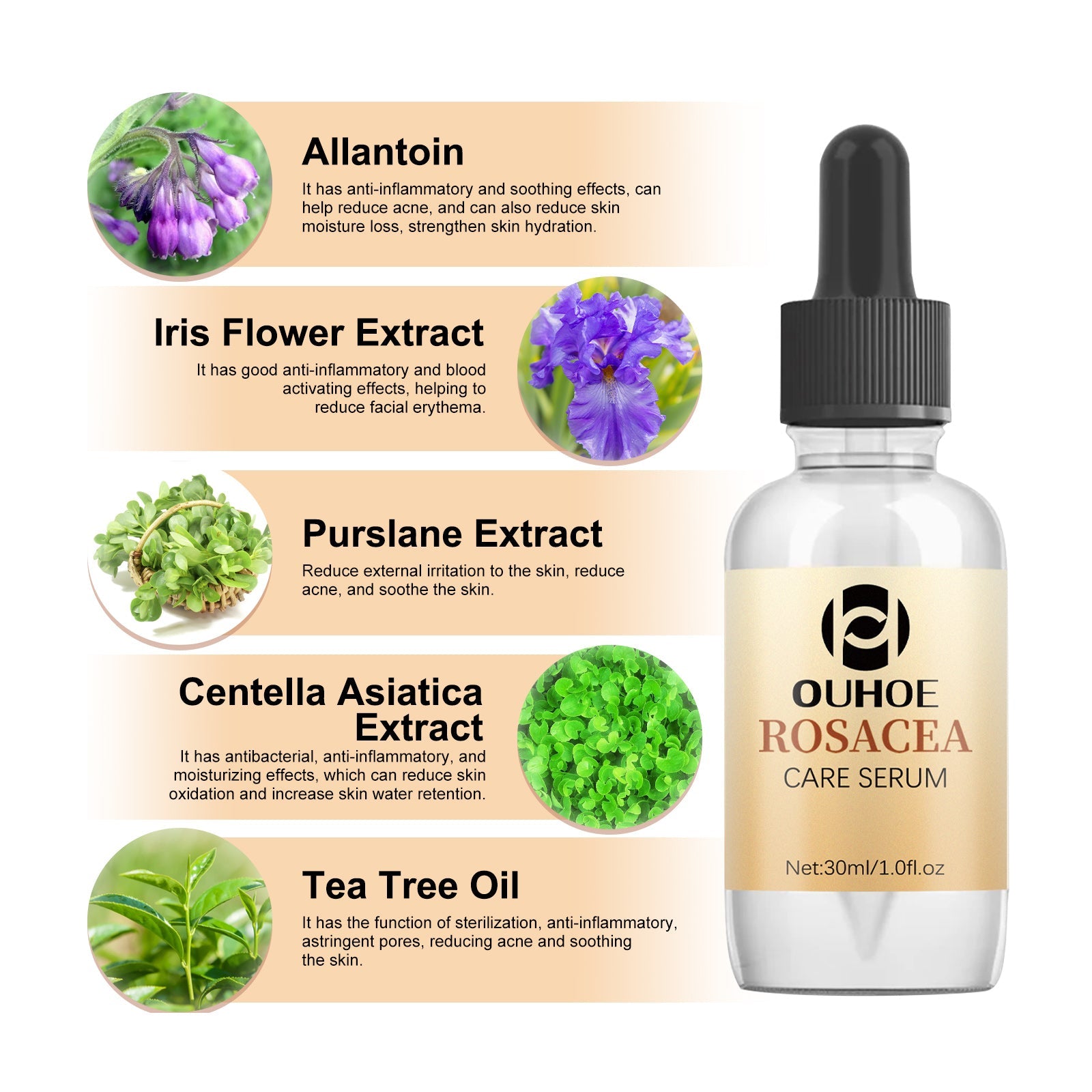 Erythematous Repair Essence, Repair Skin Lighten Facial Erythematous Moisturizing Essential Oil