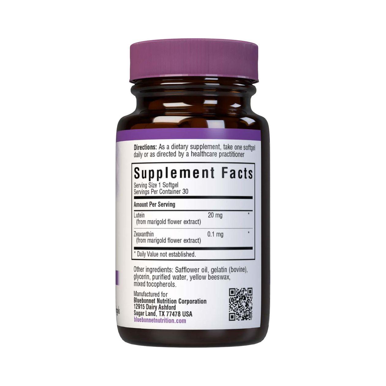 BlueBonnet Lutein Softgels, 20 mg, 30 Count