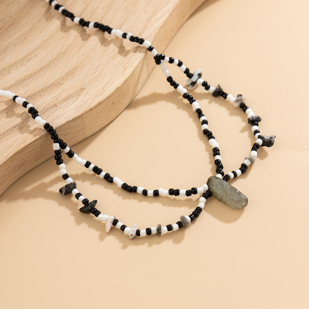 Summer beach rice bead belly button waist chain waist chain retro colored bead bead string chain