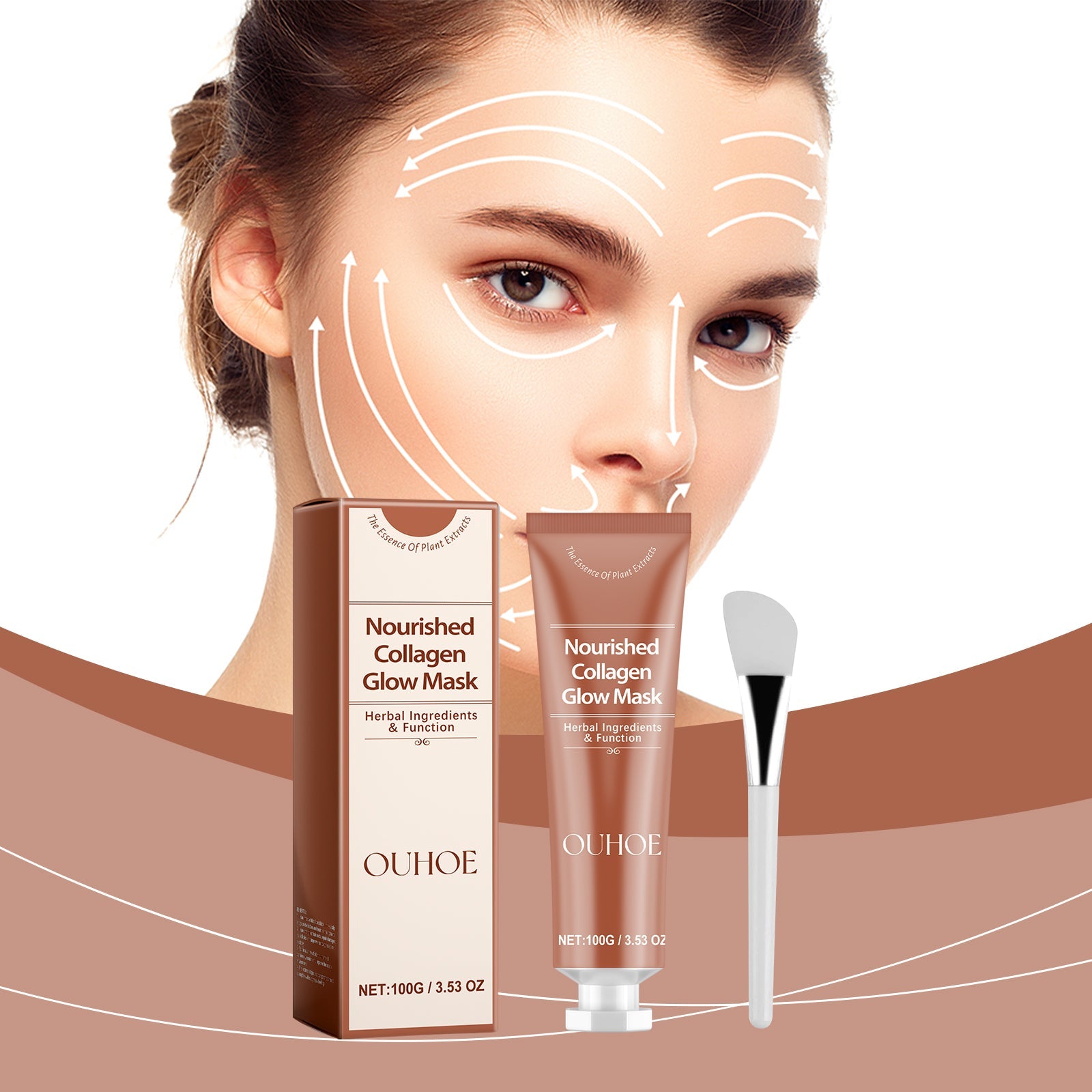 Ouhoe Collagen Peel Mask Hydrates, Moisturizes, Anti-Wrinkle And Reduces Fine Lines On Face