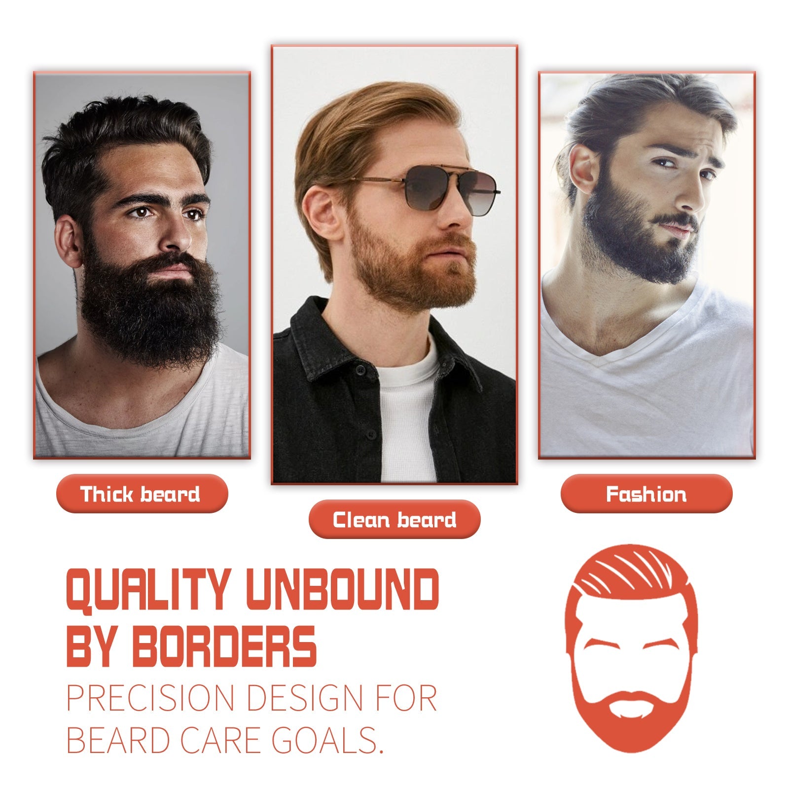 Beard Bushy Roller, Strong Root Moistens Soft Light For Men Nourishing Bushy Growing Beard Comb