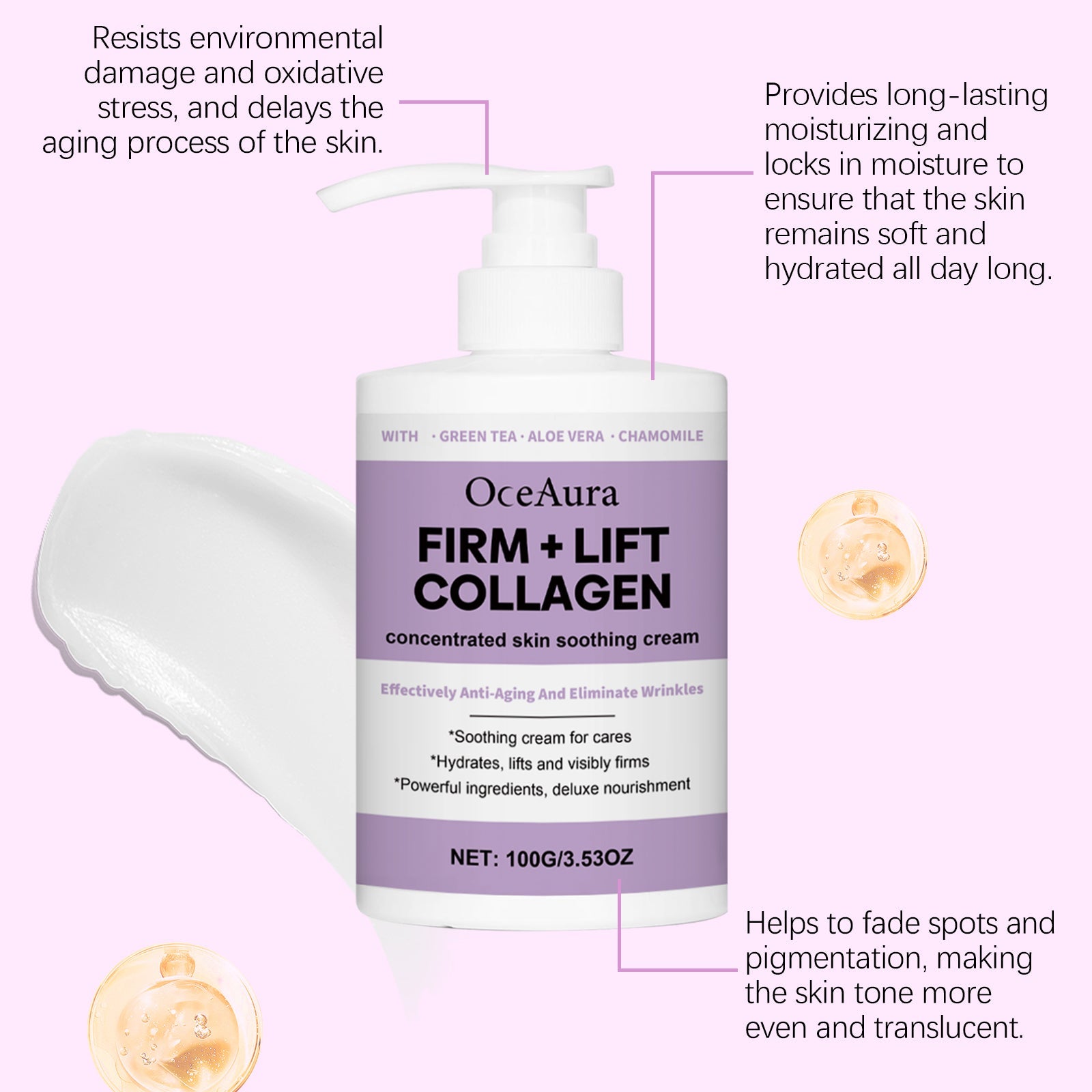 Face Firming Cream Hydrating Moisturizing Gentle Nourishing Elastic Moisturizing Face Skin Brightening Cream