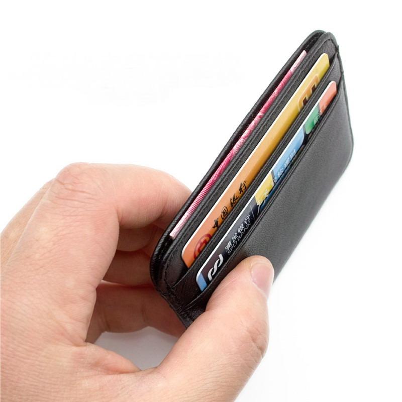 Sheepskin Genuine Leather Card Holder Credit Card Holder Card Case Organizer Mini Men Wallets