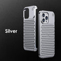 Metalen Warmteafvoer Telefoonhoes Voor Iphone 13 12 14 15 Pro Max Plus Koelende Geur Randloze Holle Aluminium Schokbestendige Hoes