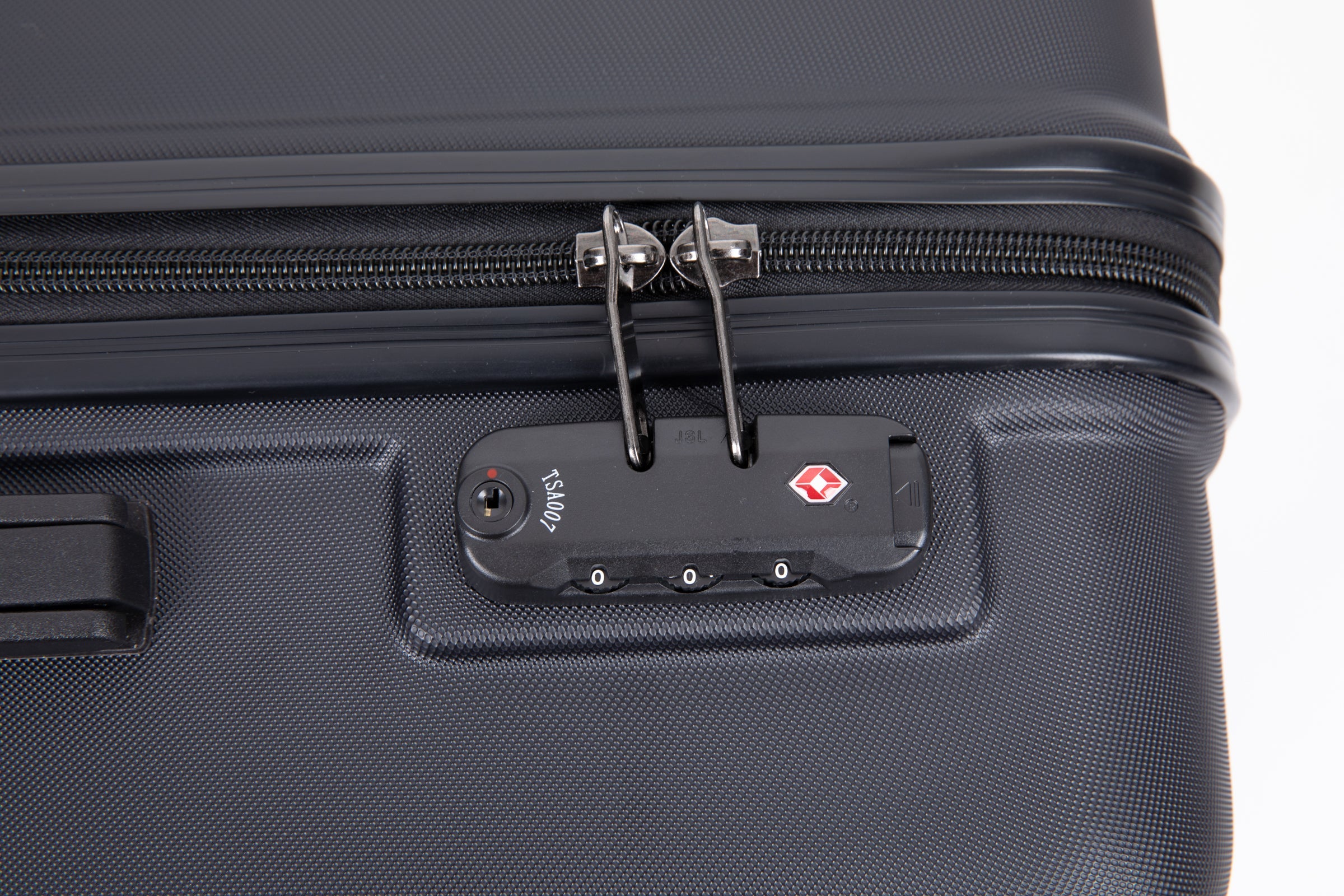 3 Piece Luggage Sets ABS Lightweight Suitcase with Two Hooks, Spinner Wheels, TSA Lock, (20/24/28) Black