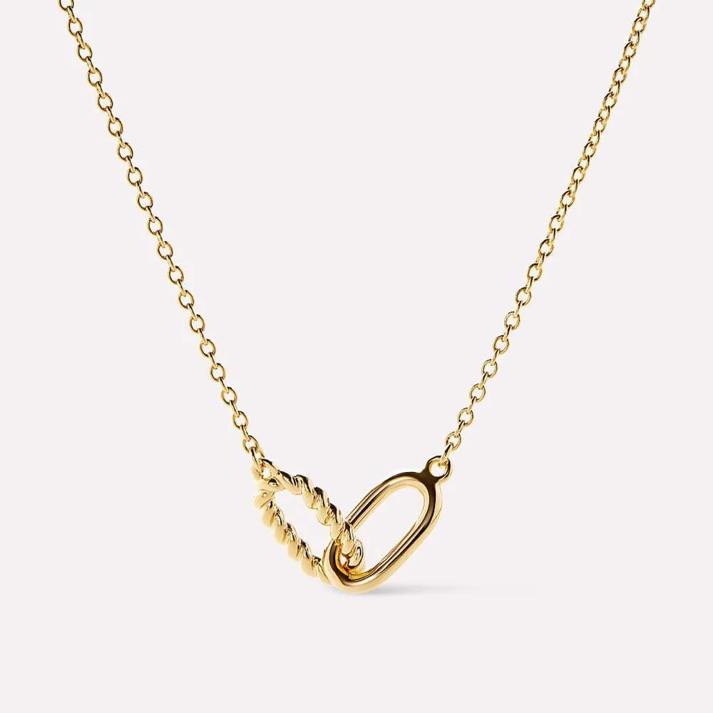 Interlocked Titanium Steel Necklace