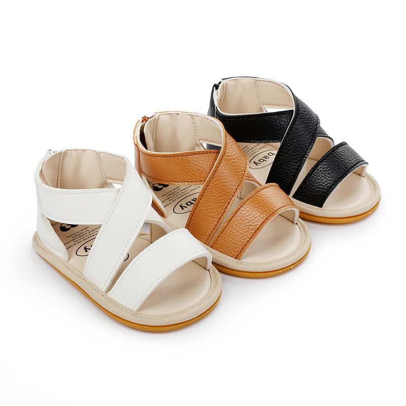 Baby Boy Summer Sandals Rubber Sole Breathable Toddler Shoes 0-3-6-9-12 Months Shoes