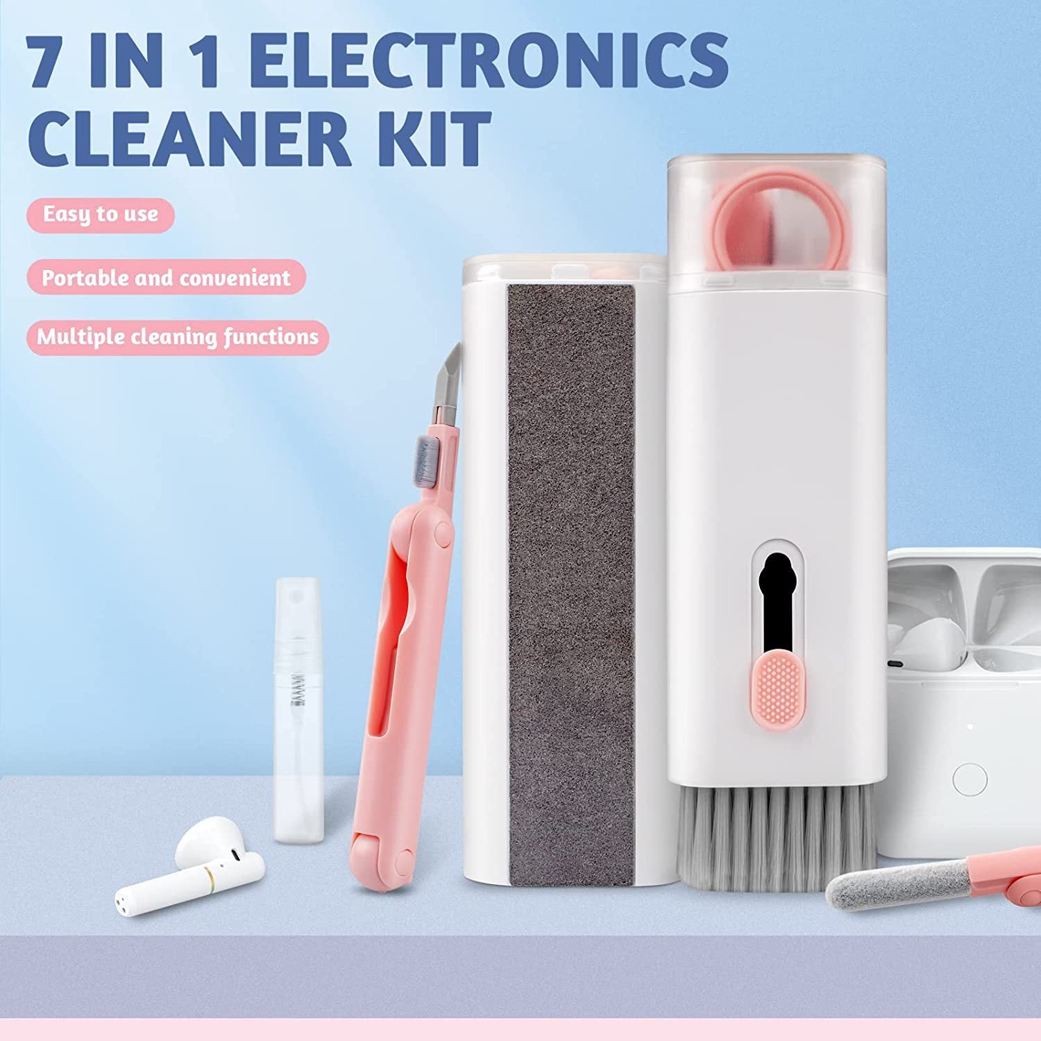 7 in 1 Multifunctional Cleaning Kit Keyboard Cell Phone Screen Cleaning Artifact Bluetooth Headset Mini Cleaning Pen