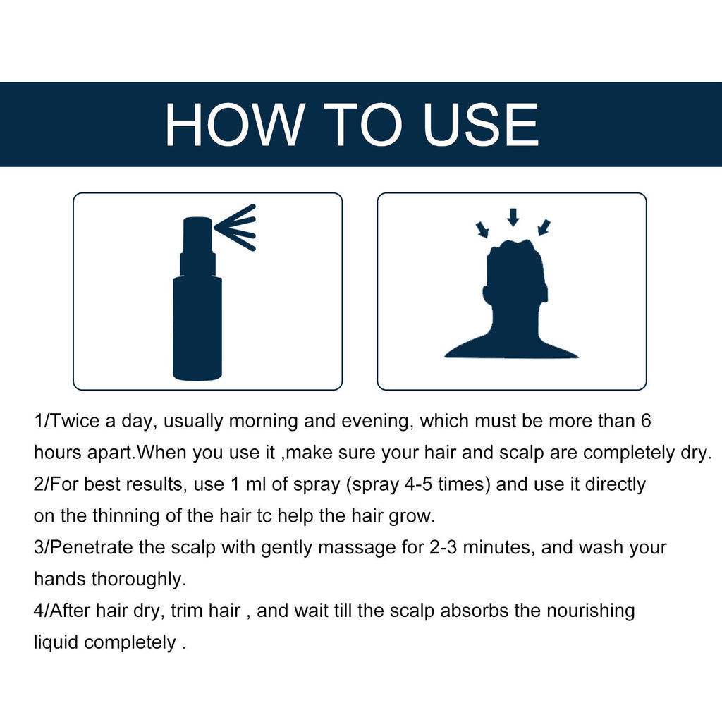 Men's Hair Spray, Dense Hair Solid Hair Hair Line Anti-Drop Treatment Fluid Thick