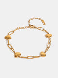 Stainless steel gold splicing personalized niche design titanium steel bracelet
