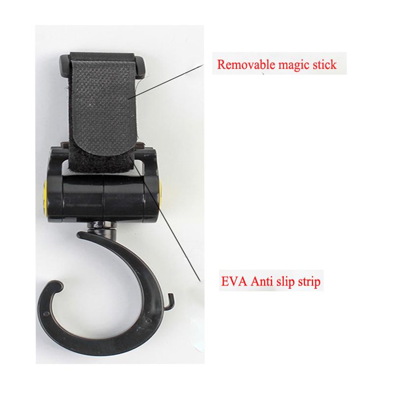 2 PCS/LOT Baby Stroller Accessories Hook Multifunction Baby Stroller Black High Quality Plastic Hook