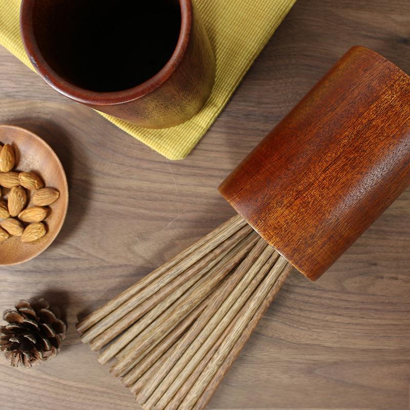 Vintage wooden chopsticks, drain tube, chopsticks storage