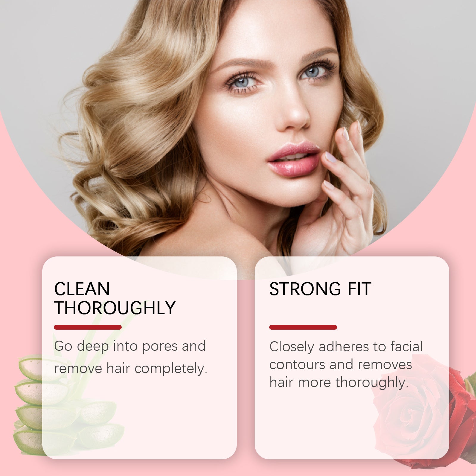 Rose Gentle Facial Hair Removal Wax Gently Moisturizes Refreshing, Clean And Smooth Facial Lip Hair Removal
