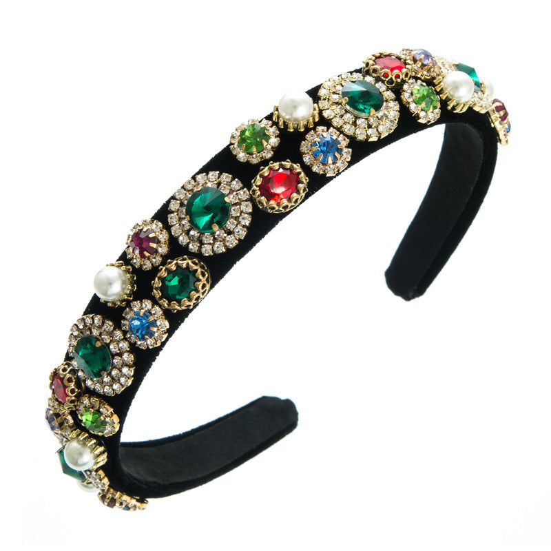 Fashion Baroque Court Headband Women's Luxury Fine Edge Premium Headwear