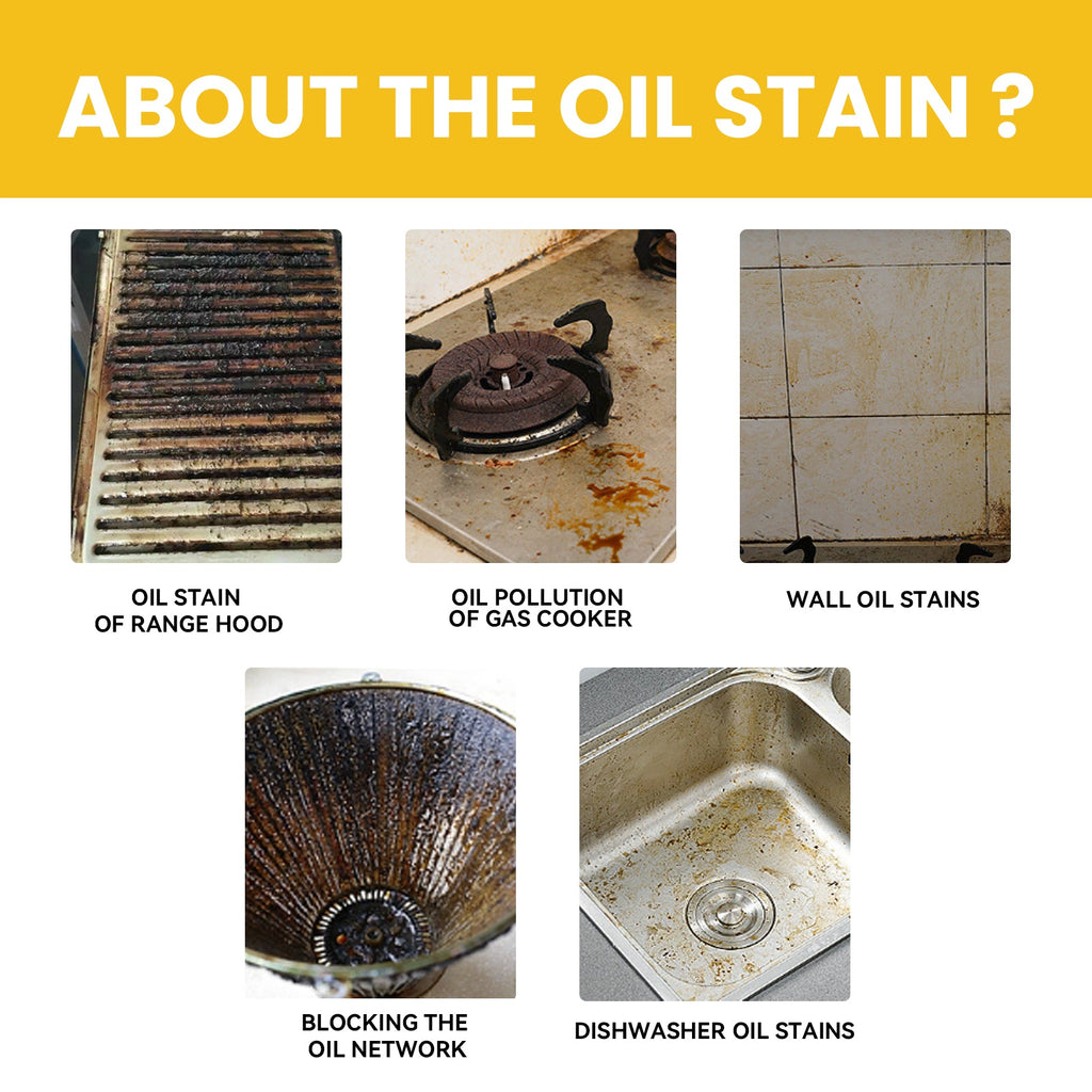 Oil Cleaning Agent, Kitchen Heavy Oil Cleaning Range Hood Oil Household Cleaning Decontamination Clean