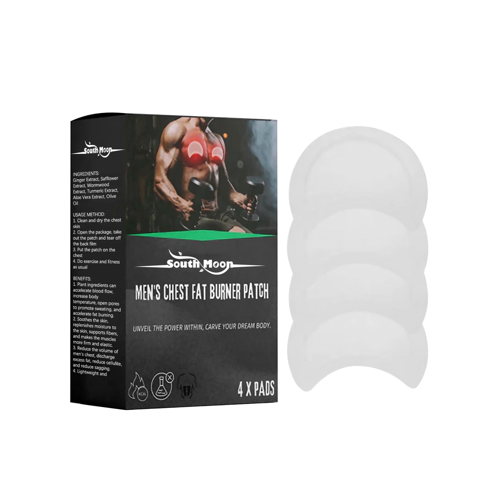Men's Chest Fat Burner Patch, Chest Firming And Anti-sagging Chest Massage And Care Patch