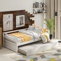 Daybed with Trundle Frame Set Twin Size White