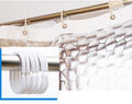 3D Water Cube Shower Curtain, Silk Pattern Waterproof Bathroom Partition Curtain, Cobblestone Curtain