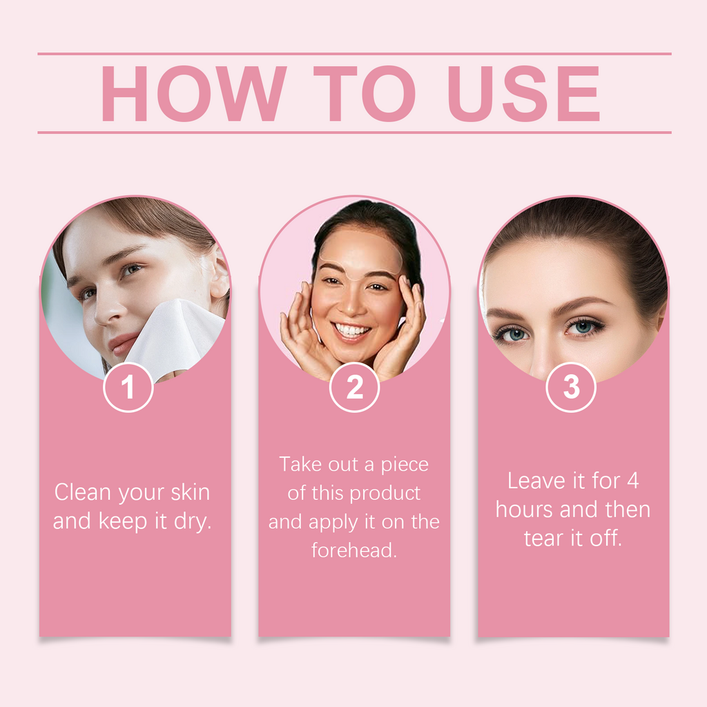 Forehead Patch Lifts, Nourishes, Nourishes, Moisturizes And Reduces Wrinkles