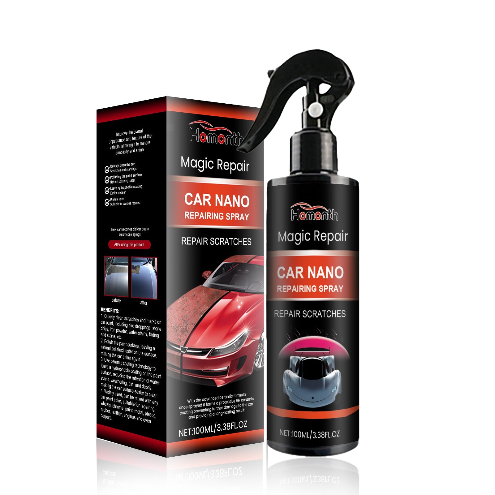 Automotive Coating Agent, Varnish Waxing Antifouling Brightening Automotive Paint Coating Crystal Plating Agent For The Whole Vehicle