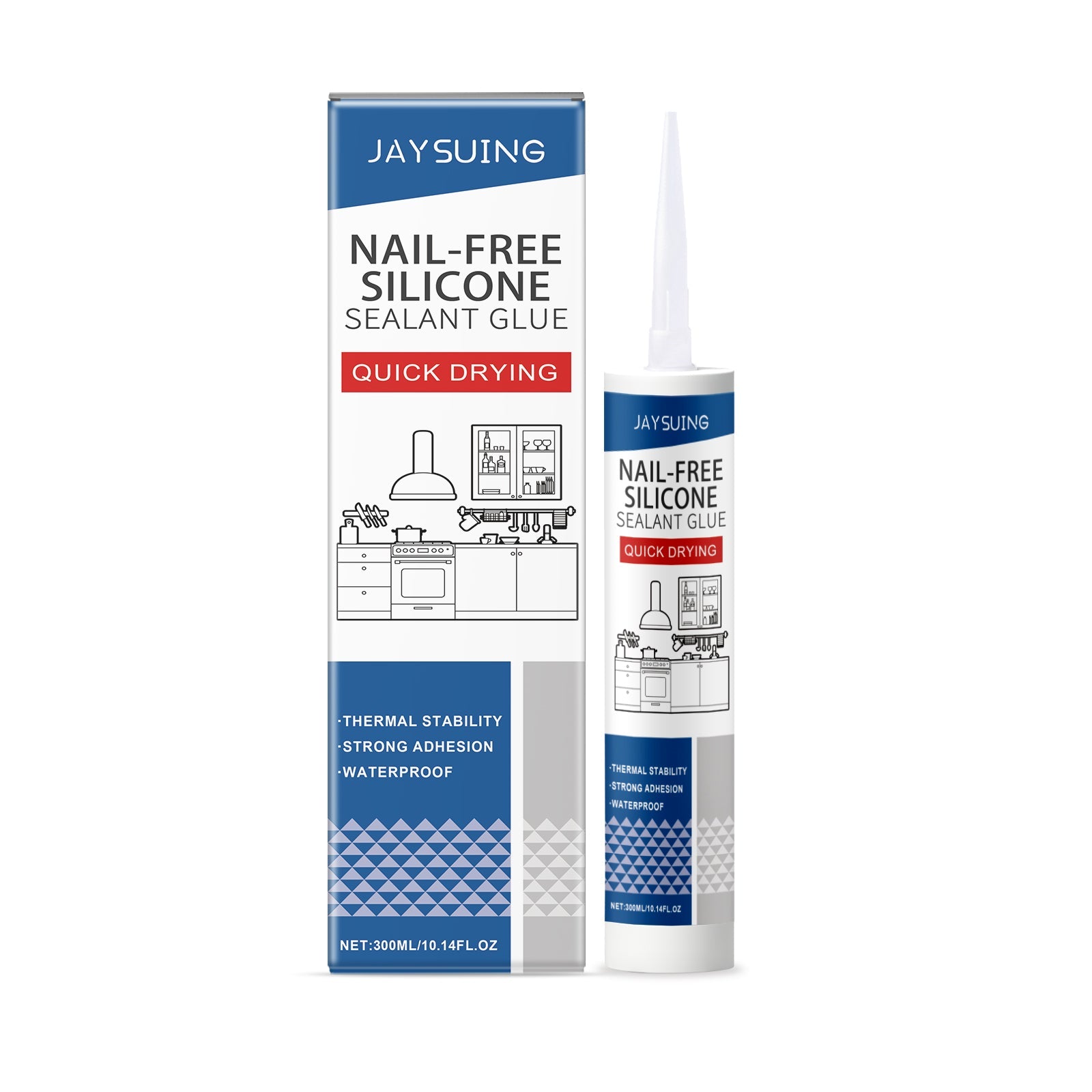 Nail-Free Silicone Sealant Household Wood Cermet Plastic Household Seal Nail-Free Adhesive