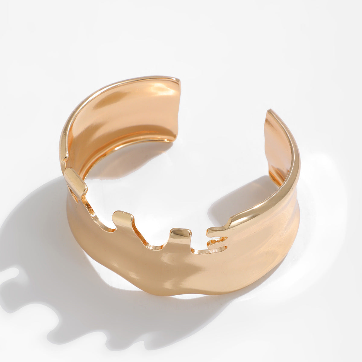 Metal style temperament niche versatile bracelet Bracelet irregular opening bracelet