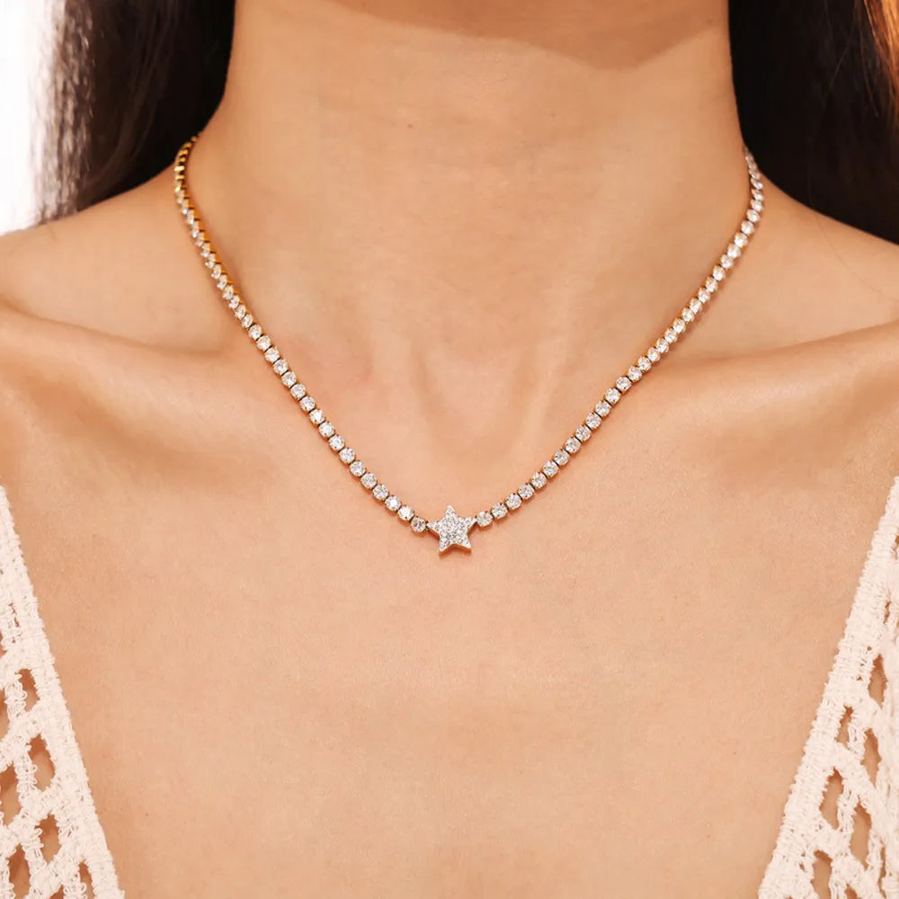 Pendant inlaid with zircon pendant necklace women's necklace high-end accessory