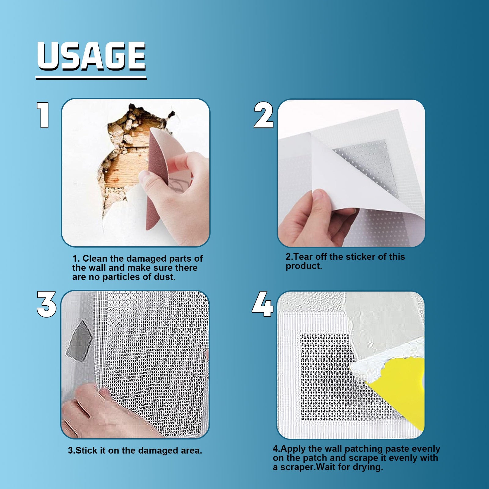 Wall Leak Fill Repair Plaster Set Home Wall Repair Cover Stain Reconditioning Paint