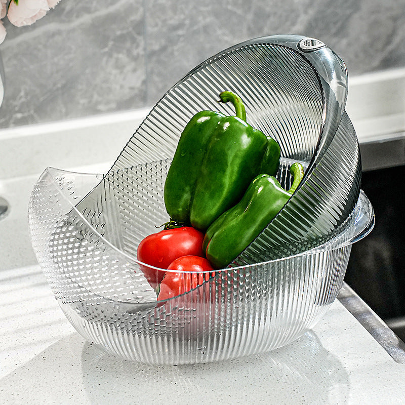 Household washing basket basin plastic drain basket wash fruit basin rice basket storage basket