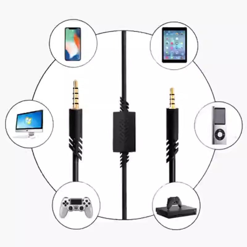 Suitable for Logitech ASTRO A10 A40 gaming headphones Ps4 connection cable headphone audio cable