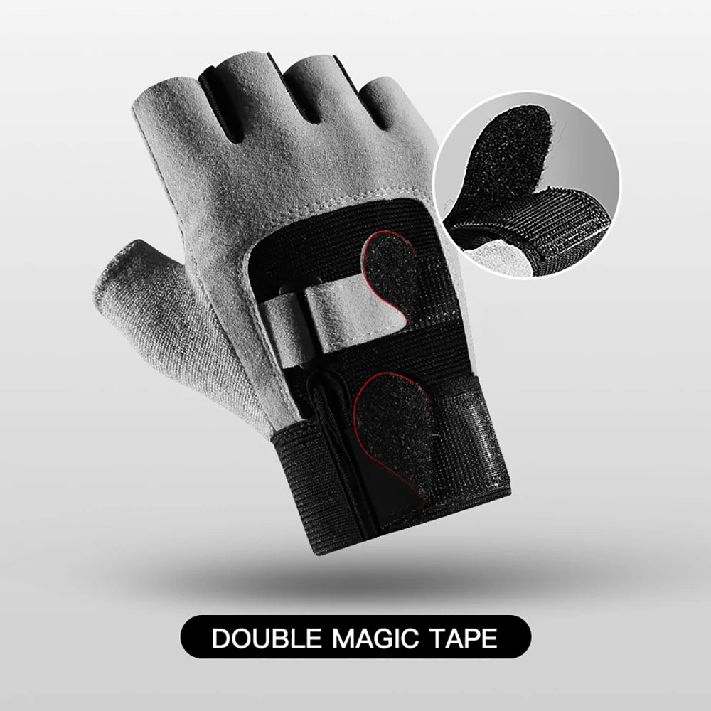 Men's and women's weightlifting equipment sports gloves, outdoor cycling training half finger anti slip shock-absorbing gloves