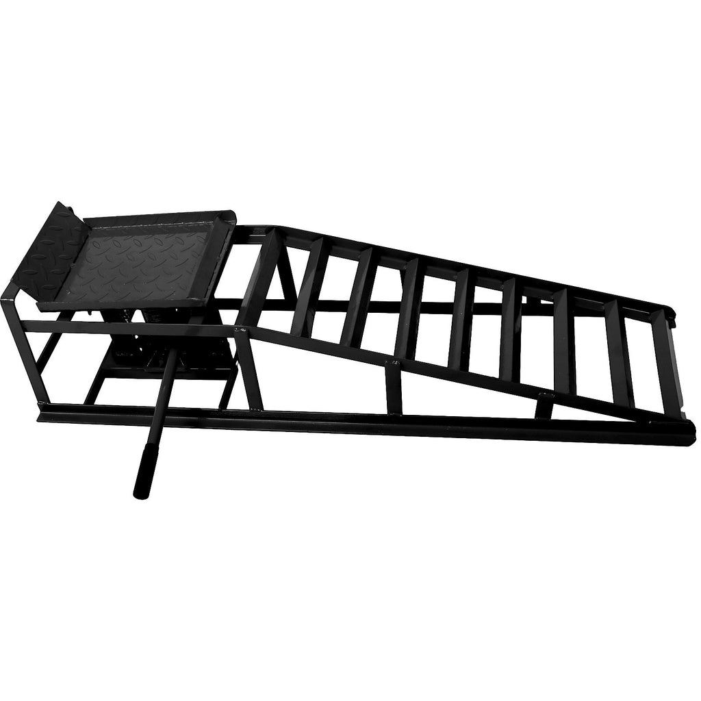 Car truck service ramp lift, garage car lift hydraulic ramp black 5-ton, maintenance frame lift (2 packs) black