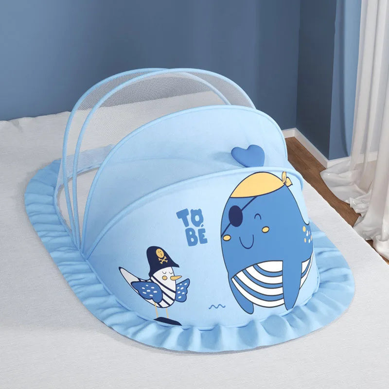 Baby mosquito net cover baby crib Mongolian yurt full face mosquito proof cover children's foldable bottomless mosquito net